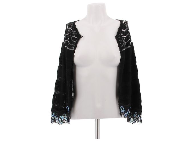 Christian Lacroix Schwarzer Viscose Cardigan M
