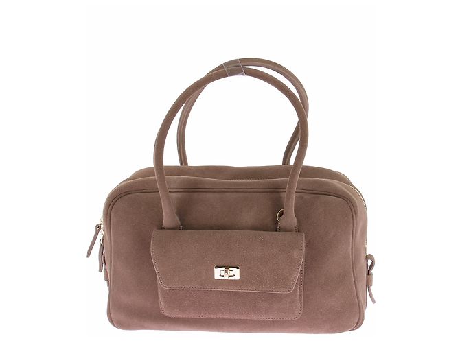 Sac à main Sandro EZMEH en suède marron