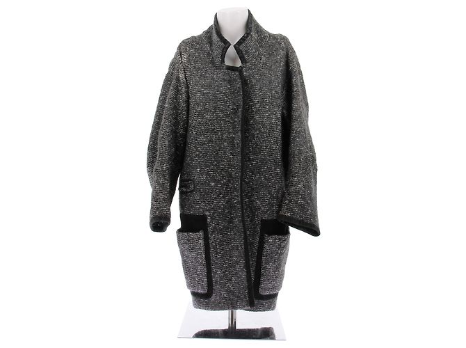 Isabel Marant Grey Wool Coat Size 38