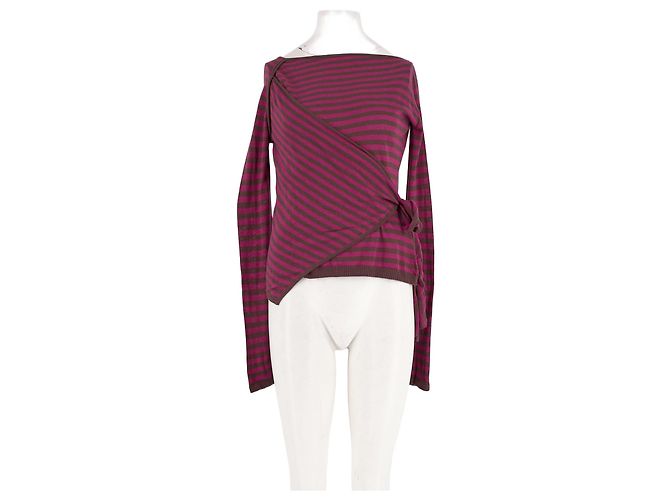 Autre Marque Jersey de algodón a rayas rosa y marrón DAMSON MADDER
