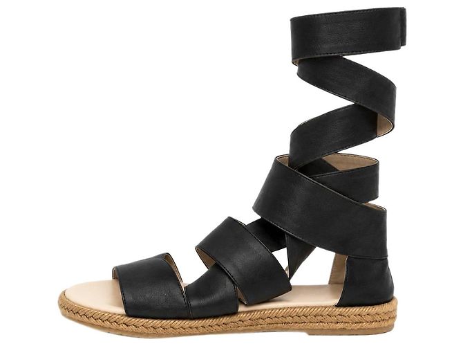Chloé Sandali stringati in pelle morbida nera - size EU 37