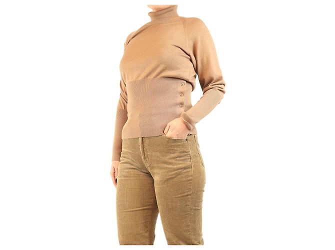 Simone Rocha Rollkragenpullover aus Merinowolle, braun - size M
