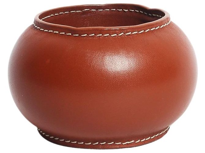 Céline Bracelete de couro com anel Tan SS12