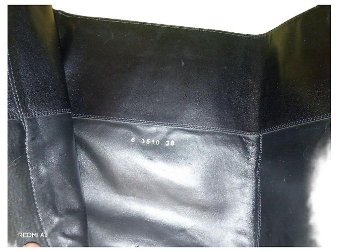 Sergio Rossi black leather high boots