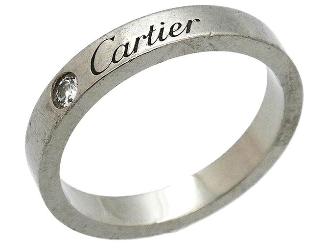 Cartier C de Ring aus Platin mit Diamant