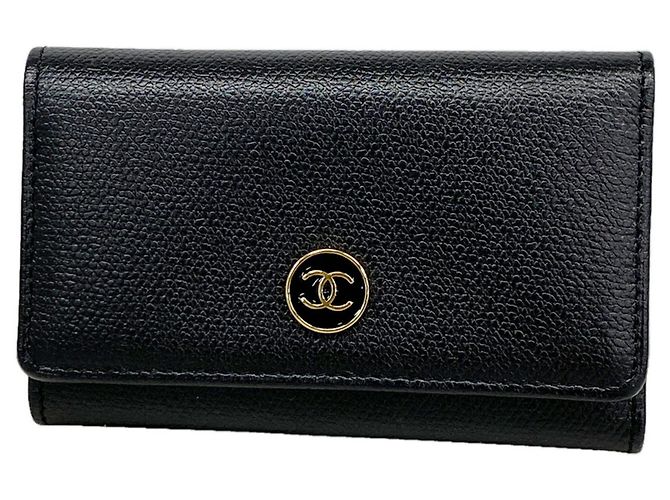 Chanel Black Leather Keycase
