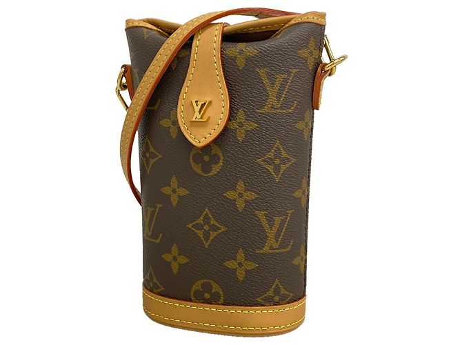 Borsa a tracolla Louis Vuitton Monogram Fold Me, Brown