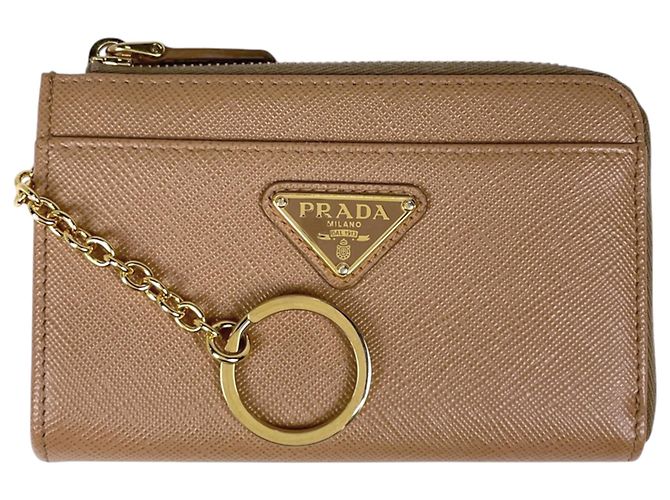 Prada Beige Leather Coin Purse