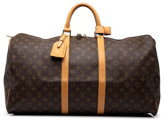 Louis Vuitton Brown Monogram Keepall 55