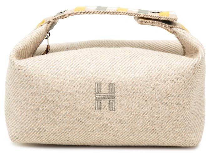 Hermès Beige Small Wool Bride A Brac Au Carre Case