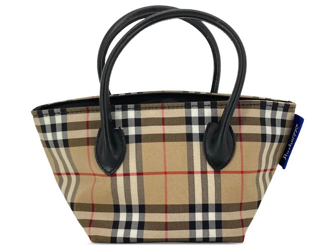 Borsa Burberry Beige House Check Canvas