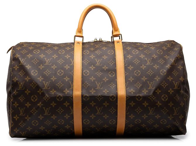 Louis Vuitton Brown Monogram Keepall 55