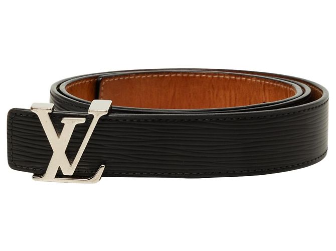 Louis Vuitton Black Epi LV Initiales Belt