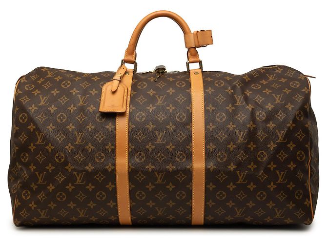 Louis Vuitton Brown Monogram Keepall 60