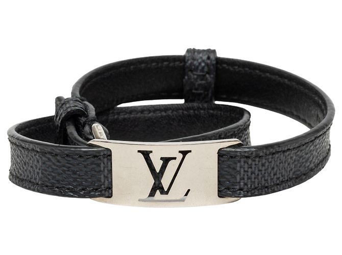 Bracciale Louis Vuitton Black Damier Graphite Sign It