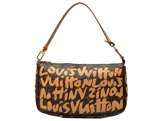 Louis Vuitton Brown Stephen Sprouse Monogram Graffiti Pochette Accessoires