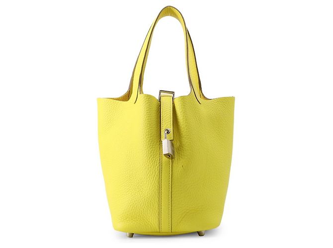 Hermès Sac à main Hermes Picotin Lock PM en cuir Lime