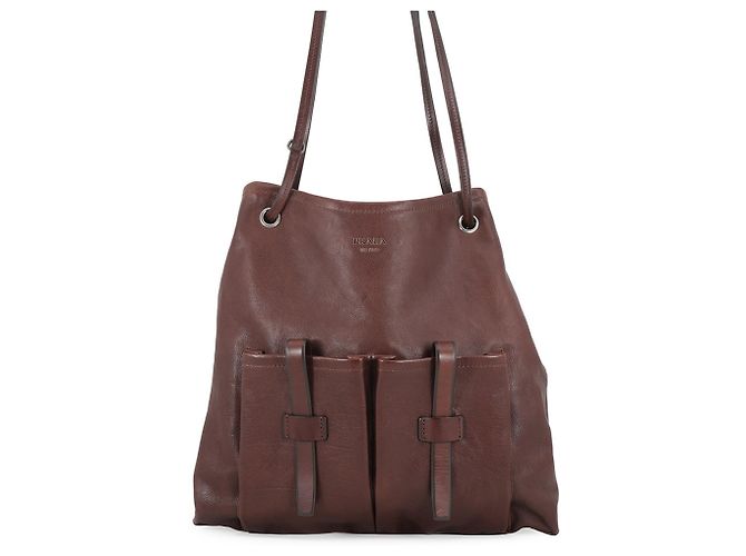 Bolsa de Ombro Route Large em Couro Prada