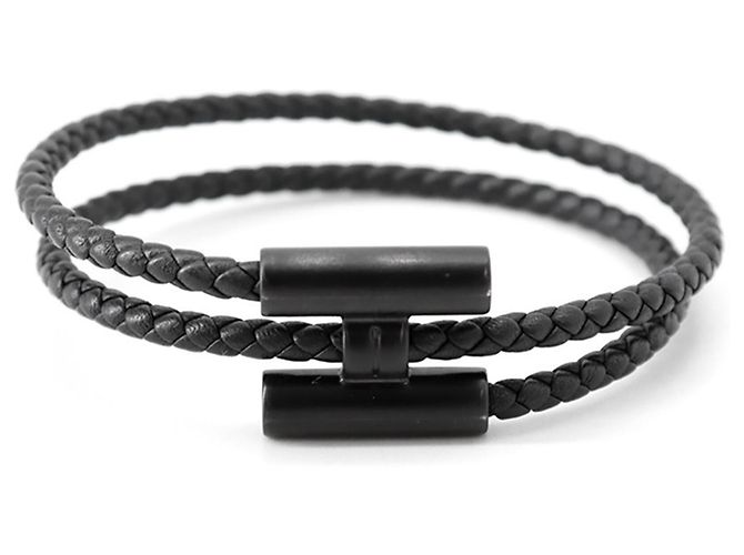 Hermès Bracciale Charm Hermes in pelle Swift nera