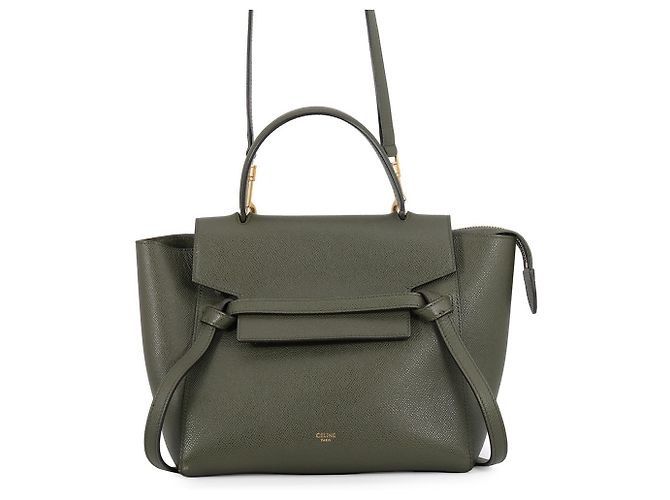 Céline  mala de pele verde Celine