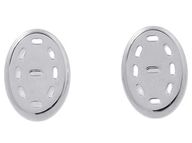 Hermès Pendientes de botón Hermes Silver 925