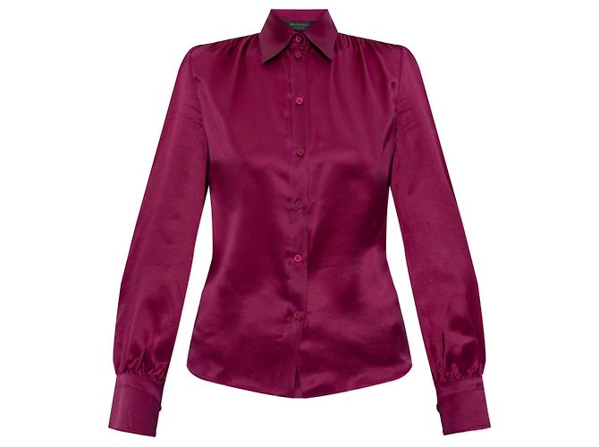Camicia Balenciaga in seta viola