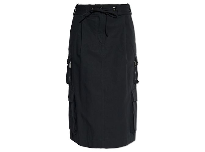 Dolce & Gabbana Cargo-Midirock aus schwarzer Baumwolle