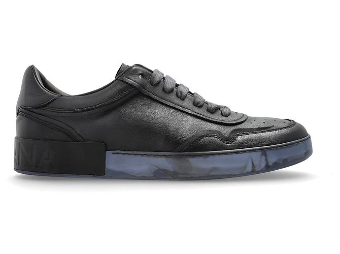 Dolce & Gabbana Schwarze Leder Sneaker