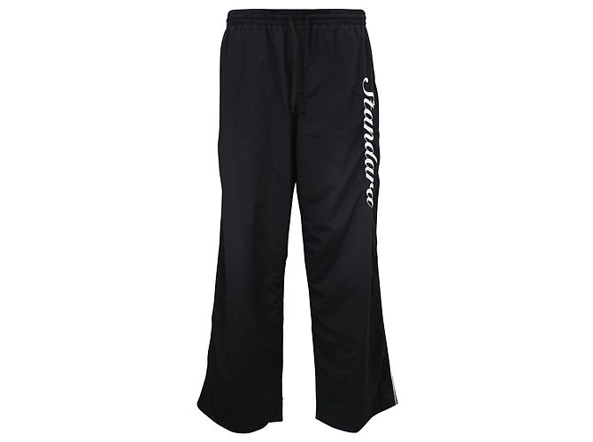 Balenciaga Standard-script Track Pants in Black Polyamide