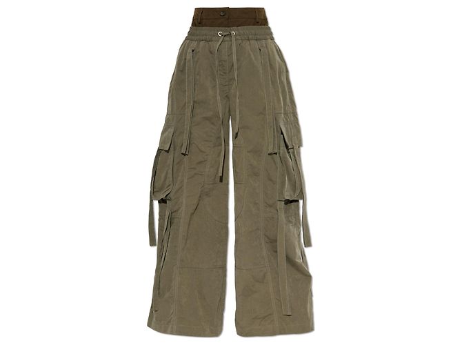 Dolce & Gabbana pantalones cargo verdes de algodón