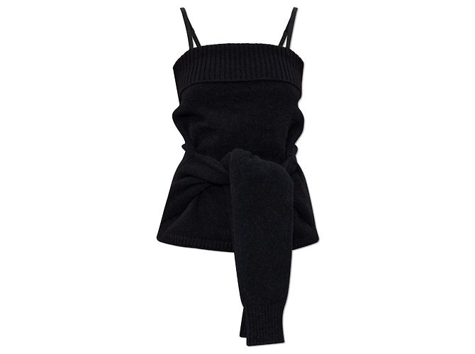 Dolce & Gabbana Stricktop mit Spaghetti-Trägern Schwarz
