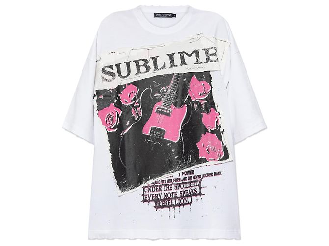 T-shirt oversize in cotone bianca Dolce & Gabbana