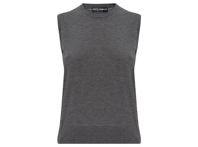 Dolce & Gabbana Weste aus Kaschmir und Wolle in Grau