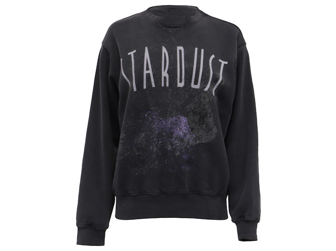 Anine Bing Ramona Stardust Sweatshirt aus grauer Baumwolle