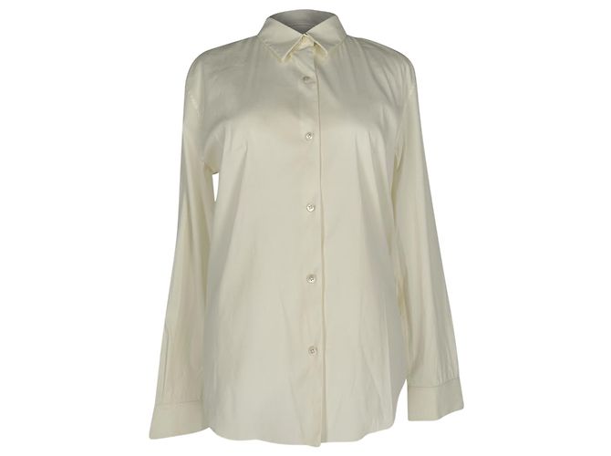 Camicia con bottoni Theory in cotone bianco