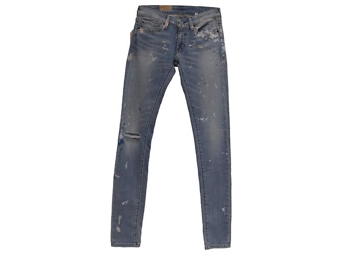 Vaqueros Ralph Lauren Denim & Supply Distressed en algodón azul claro