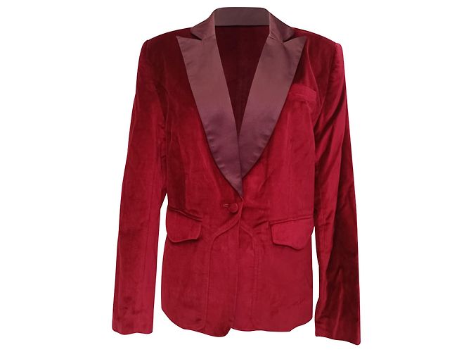 Blazer de terciopelo Altuzarra for Target en algodón rojo