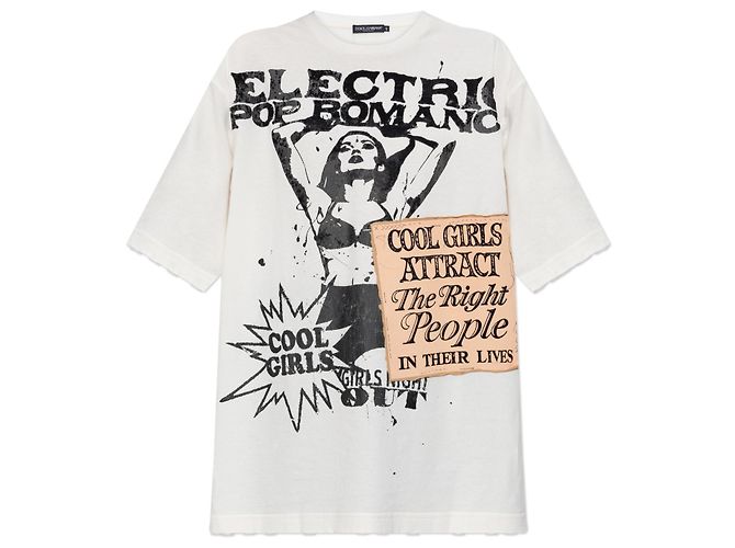 Camiseta oversized de algodón blanca Dolce & Gabbana