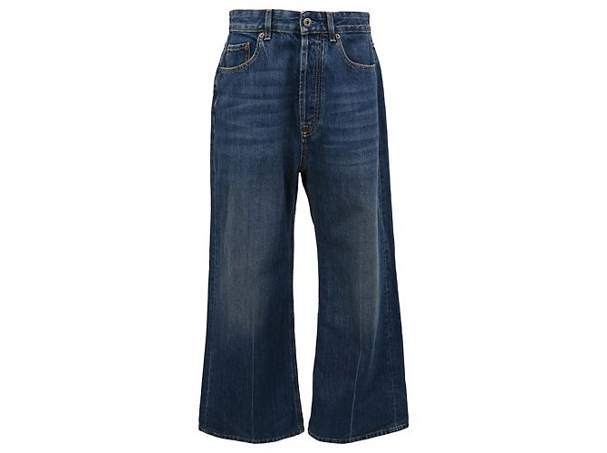 Vaqueros denim Wideleg Miu Miu en algodón azul