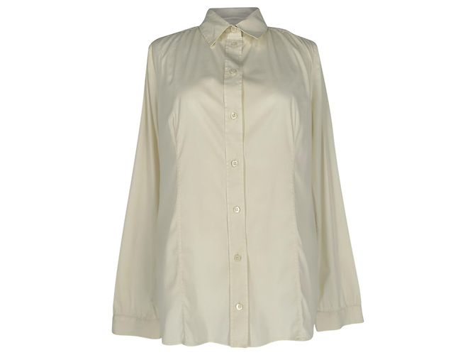 Camisa de botões Prada em algodão branco