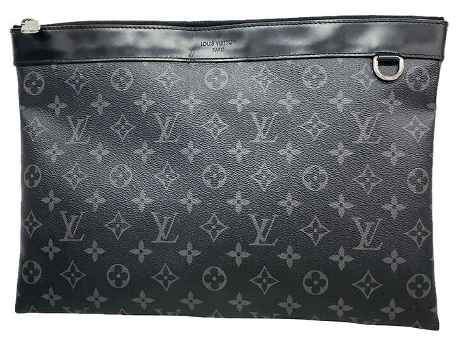 Louis Vuitton Monogram Eclipse Pochette Discovery Clutch Bag