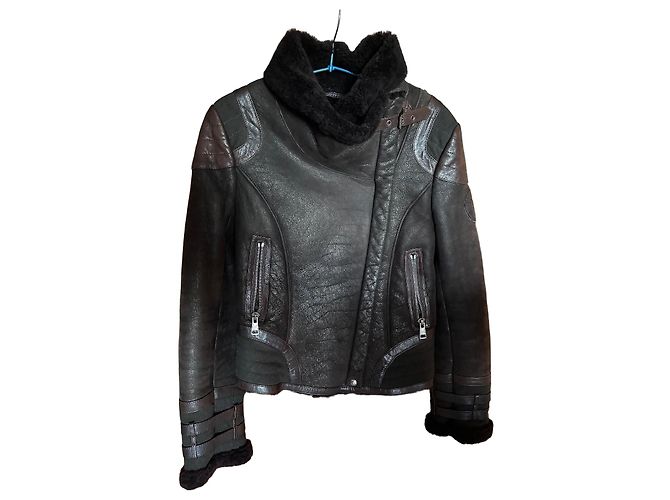 Ventcouvert Vent Couvert Braune Lederjacke