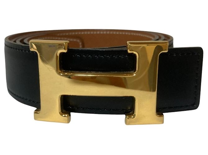 Hermès Cinto Reversível de Couro HERMES Constance