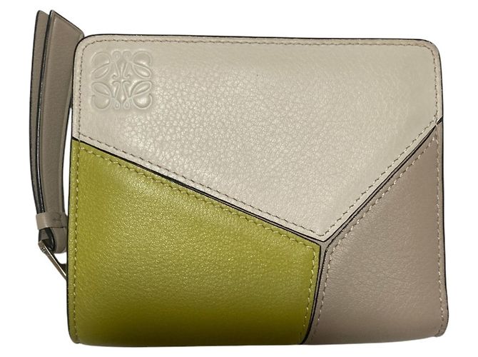Cartera compacta con cremallera Puzzle de piel LOEWE