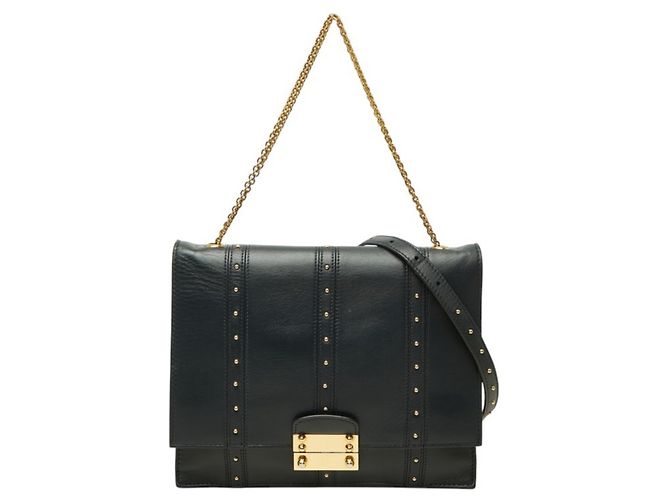Borsa a patta Valentino Rockstud in pelle nera