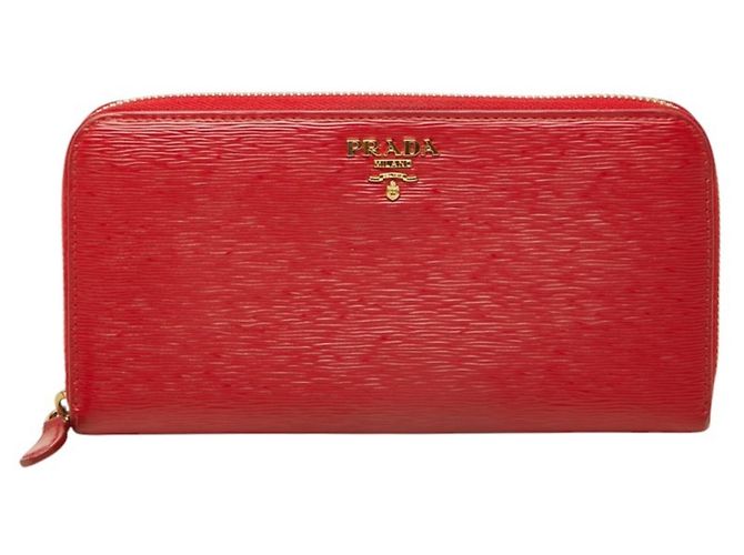 Prada Vitello Move Round Zipper Long Wallet