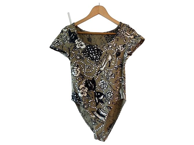 Body Chanel con Stampa Perle