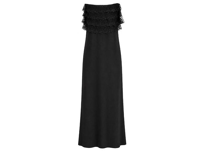 Givenchy Vestido bustier de encaje negro Fall 2021