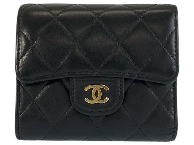 Chanel Coco Mark Matelassé Tri-fold Wallet