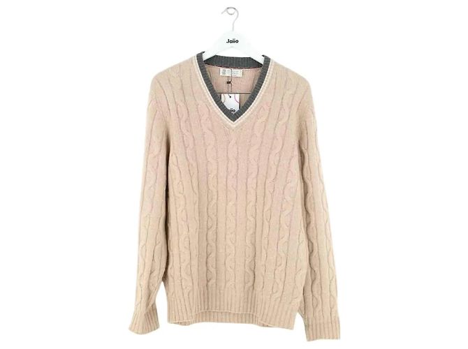 Brunello Cucinelli Kaschmirpullover beige Herren L